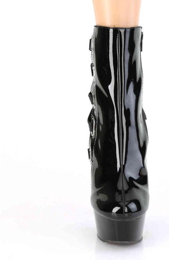 Pleaser Platform talons -38 Chaussures- DELIGHT-1012 US 8 Zwart/ Rouge