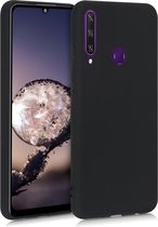 kwmobile telefoonhoesje voor Huawei Y6p - Hoesje voor smartphone - Back cover in mat zwart