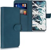 kwmobile telefoonhoesje voor Huawei P30 Pro - Hoesje met pasjeshouder in petrol - Wallet case