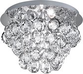 LED Plafondlamp - Plafondverlichting - Torna Victorus - E14 Fitting - Rond - Mat Chroom - Aluminium