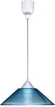 LED Hanglamp - Hangverlichting - Torna Dikon - E27 Fitting - Rond - Aluminium Blauw - Kunststof