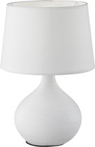 LED Tafellamp - Tafelverlichting - Torna Martan - E14 Fitting - Rond - Mat Wit - Keramiek