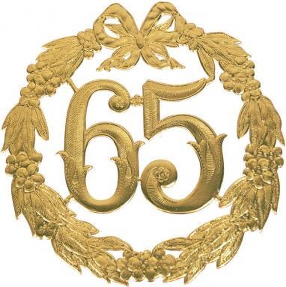 Hulde deco lauwerkrans goud 65