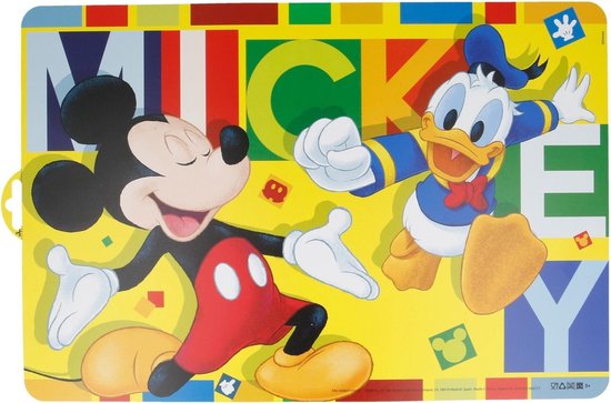 Placemat voor kinderen Disney Mickey Mouse 43 x 28 cm - Eten en knutsel  placemat voor... | bol.com
