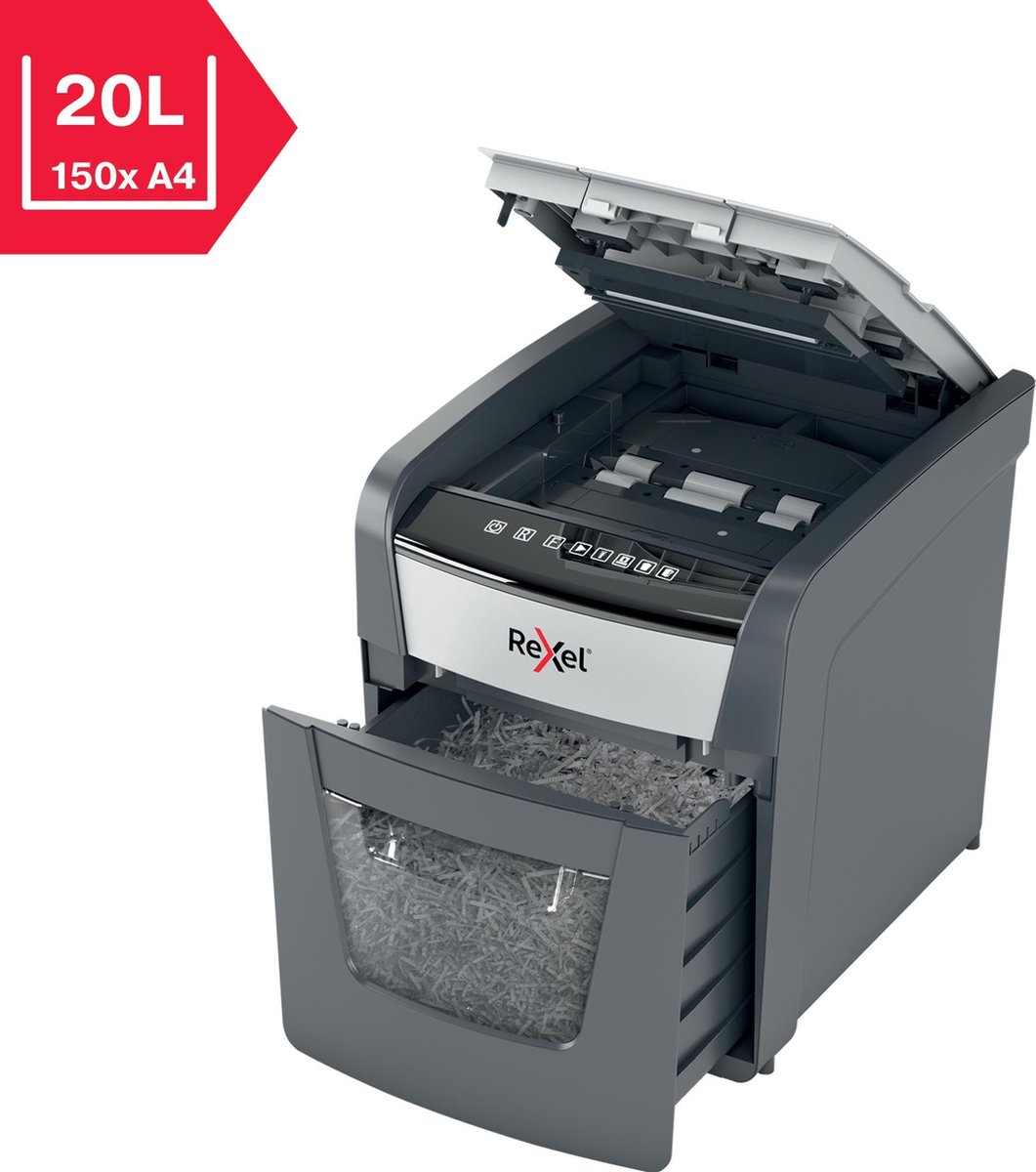Rexel Optimum AutoFeed+ 50X Fluisterstille Papierversnipperaar thumbnail 6