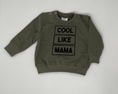 Sweater Cool like mama - Leger groen, 74