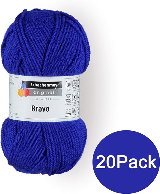 Veritas Schachenmayr Breiwol Bravo 20-Pack - 100% Acryl Blauw | bol.com