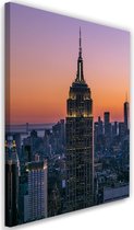 Schilderij Empire State Building, NYC, 2 maten, multi-gekleurd