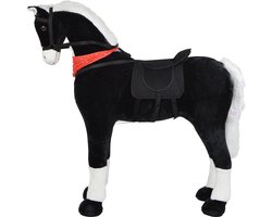 Pink Papaya Reuzen XXL Paard voor Kinderen - Amadeus - 125cm Pluchen Paard - Bijna Levensgroot Speelgoed Paard om op te Rijden en Zitten - tot 100 kg Belastbaar - Maakt Geluiden - met Kleine Borstel