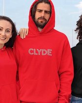 Bonnie & Clyde Hoodie Red (Clyde - Maat XL) | Koppel Cadeau | Valentijn Cadeautje voor hem & haar