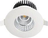 LED Spot - Inbouwspot - Rond 6W - Waterdicht IP65 - Natuurlijk Wit 4200K - Mat Wit Aluminium - Ø90mm