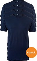 ALAN RED T-shirts Ottawa (4-pack) - O-hals stretch - blauw - Maat: S