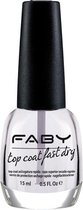 Faby Topcoat Fast Dry Dames 15 Ml Transparant
