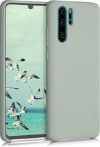 kwmobile telefoonhoesje geschikt voor Huawei P30 Pro - Hoesje met siliconen coating - Smartphone case in grijsgroen