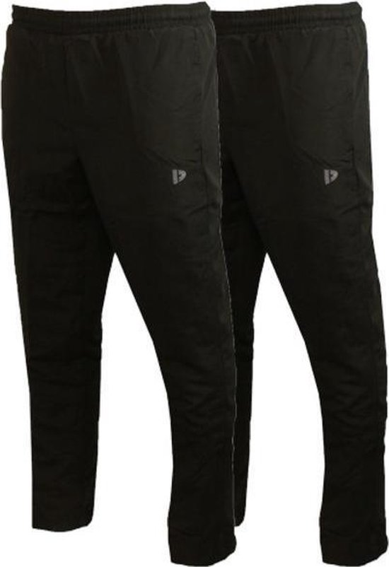Lot de 2 pantalons Donnay Micro fiber - Jambe droite - Pantalons de sport - Homme - Taille 3XL - Zwart
