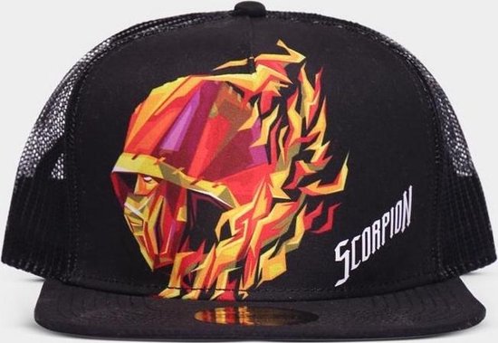 Mortal Kombat Trucker pet Scorpion Zwart