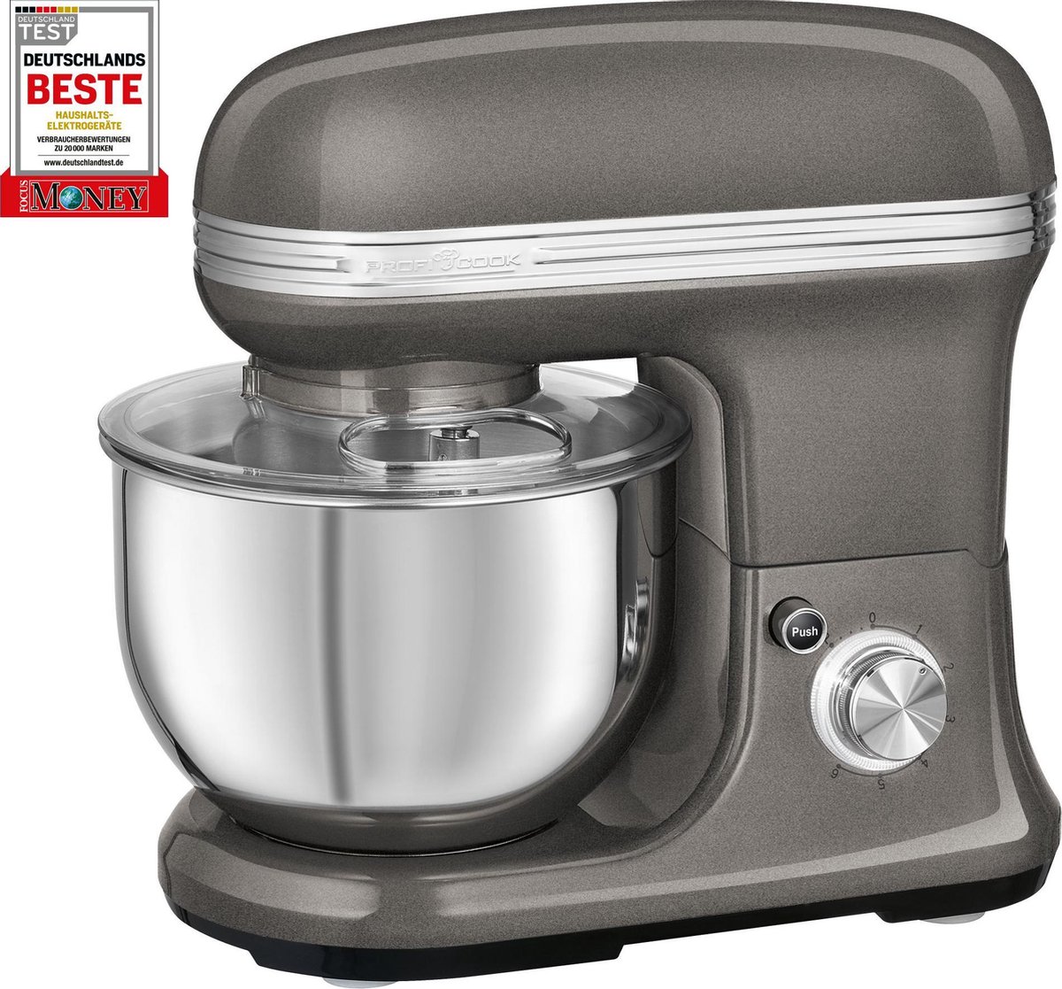 ProfiCook KM 1197 - keukenmachine - 1200 W - 5 liter - antracietgrijs