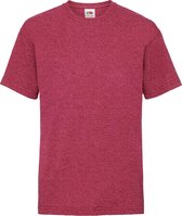 Fruit Of The Loom Kinder Unisex Valueweight T-shirt Korte Mouwen (2 stuks) (Donker Heather)