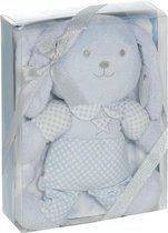 Interbaby Babydeken Konijn Junior 80 X 110 Cm Fleece Blauw