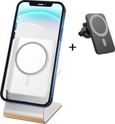 Oplader + Autohouder - Wireless Charger - Geschikt voor Apple iPhone 12 / Pro/ Max / Pro Max - Goodexperience - Cadeau voor man