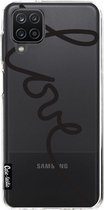 Casetastic Samsung Galaxy A12 (2021) Hoesje - Softcover Hoesje met Design - Written Love Black Print