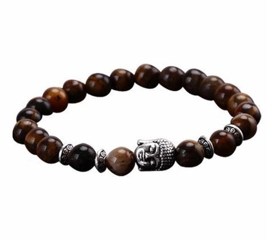 Wellness-House | Buddha Armband Tijgeroog | Natuurstenen Armband | Tijgeroog | Buddha Armband | Zen | Unisex