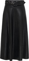 Only Rok Onqkali Faux Leather Midi Skirt Otw 15210964 Black Dames Maat - W34