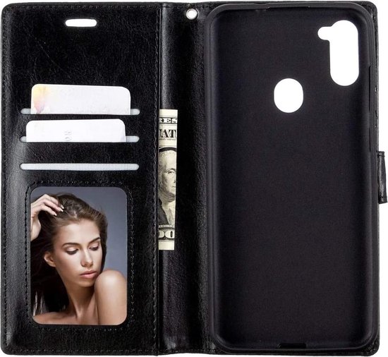 Samsung Galaxy M11 Cover + 2 pièces Glas Screen Protector Noir