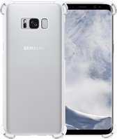 Hoesje Geschikt voor Samsung S8 Hoesje Shockproof Case Siliconen - Hoes Geschikt voor Samsung Galaxy S8 Hoes Cover Siliconen - Transparant