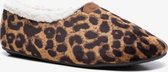 Thu!s dames pantoffels met luipaardprint - Bruin - Maat 42