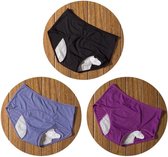 Sous-vêtements menstruels WiseGoods - Slip taille haute - Lavable - Incontinence Femme - Sous-vêtements d'époque - M / L - 3 pièces