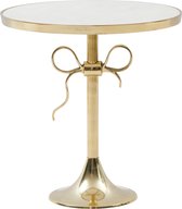 Pretty Bow End Table Soft Gold