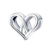 Sierlijk open hart bedel | heart bead | Zilverana | geschikt voor Biagi , Pandora , Trollbeads armband | 925 zilver