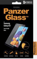 PanzerGlass Case Friendly Gehard Glas  Screenprotector Geschikt voor Samsung Galaxy A21 - Zwart