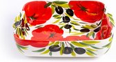 Vierkante ovenschaal tomaat en olijven 24 x 24 cm | P086 | Piccobella