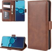 Voor Huawei P40 dual-side magnetische gesp horizontale flip pu lederen case met houder & kaartsleuven & portemonnee (bruin)