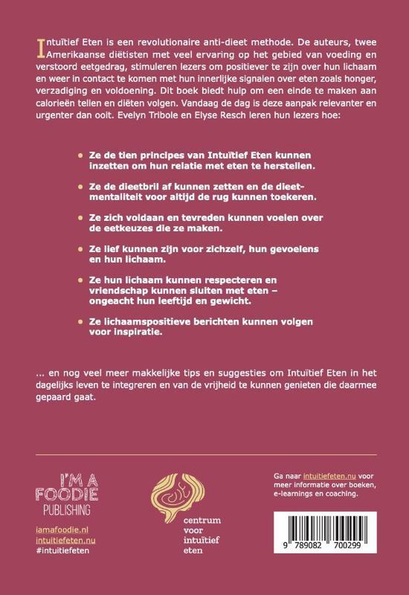 Intuïtief Eten - back cover