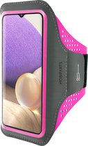 Mobiparts Comfort Fit Sport Armband Samsung Galaxy A32 (2021) 5G Neon Pink