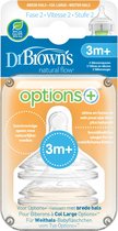 Dr. Brown's Options+ Anti-colic Fles Speen Fase 2 Brede Halsfles (2 st)