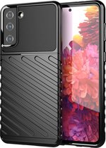 Case2go - Hoesje geschikt voor Samsung Galaxy S21 Plus - Schokbestendige TPU Back Cover - Zwart