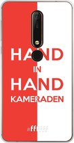 Nokia X6 (2018) Hoesje Transparant TPU Case - Feyenoord - Hand in hand, kameraden