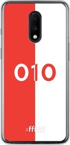 6F hoesje - geschikt voor OnePlus 7 -  Transparant TPU Case - Feyenoord - 010 #ffffff