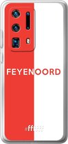 6F hoesje - geschikt voor Huawei P40 Pro+ -  Transparant TPU Case - Feyenoord - met opdruk #ffffff