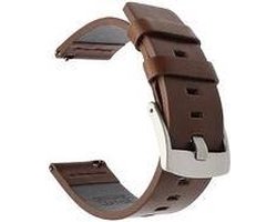 Horlogeband van Leer voor Suunto Spartan Sport / Sport HR / Traverse | 24 mm | Horloge Band - Horlogebandjes | Bruin met Zilveren Gesp