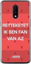 6F hoesje - geschikt voor OnePlus 7 -  Transparant TPU Case - Retteketet ik ben fan van AZ #ffffff