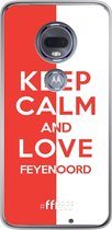 Motorola Moto G7 Hoesje Transparant TPU Case - Feyenoord - Keep calm