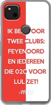 6F hoesje - geschikt voor Google Pixel 4a -  Transparant TPU Case - Feyenoord - Quote #ffffff