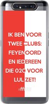 6F hoesje - geschikt voor Samsung Galaxy A80 -  Transparant TPU Case - Feyenoord - Quote #ffffff