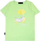 HEBE - t-shirt - kat - licht groen - Maat 86/92