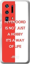 6F hoesje - geschikt voor Huawei P40 Pro+ -  Transparant TPU Case - Feyenoord - Way of life #ffffff